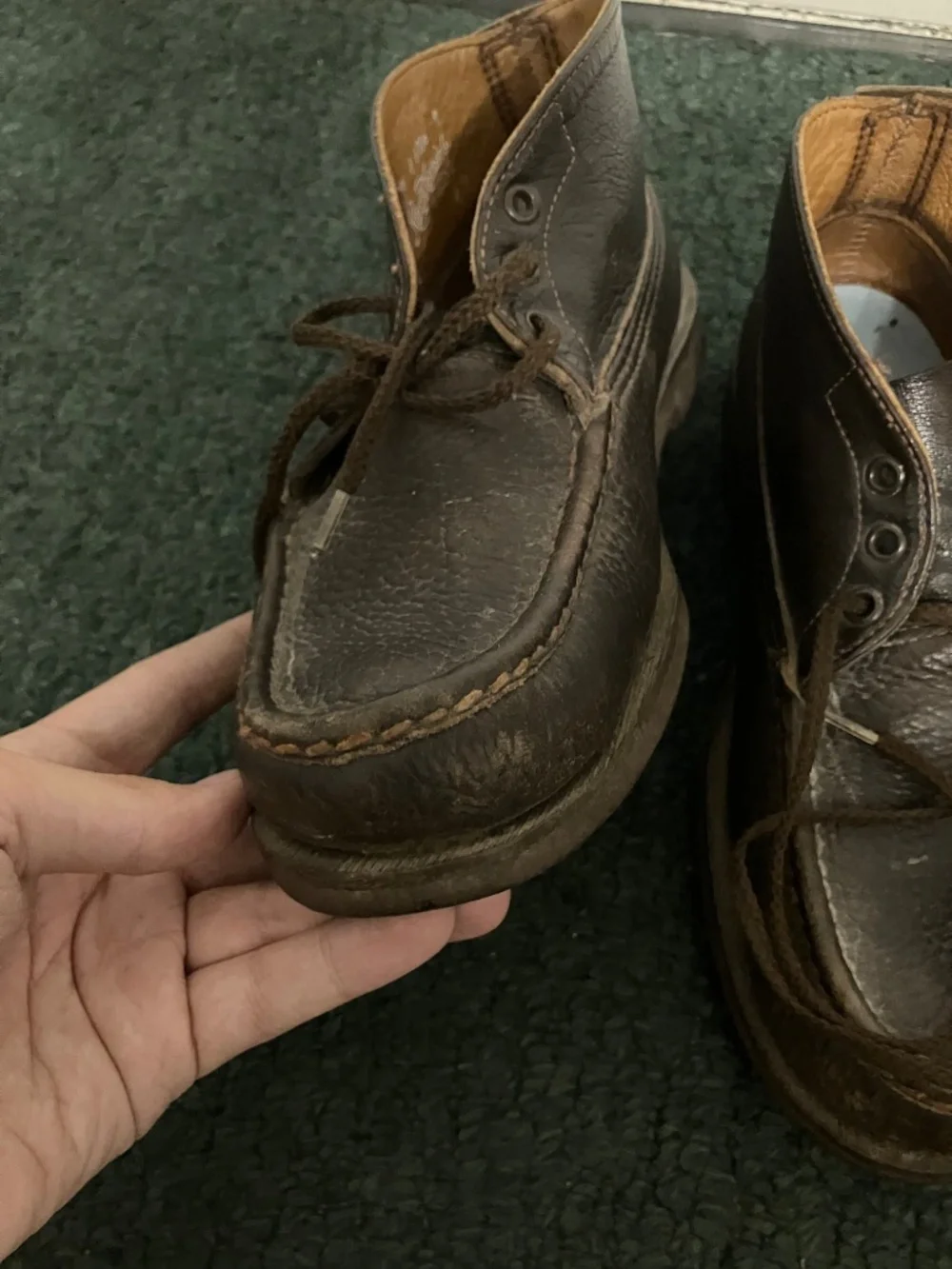 Lot Of (2) WC Russell Moccasin Co boots 9.5 D Berlin Wisconsin USA W C